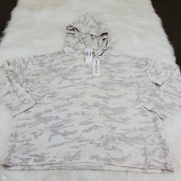 $5 Sale!!! NWT $58 Workshop Medium Drop Shoulder Long Sleeve Camo Hoodie - Picture 4 of 9